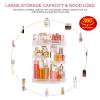 360 Rotating Makeup Organizer, DIY Adjustable Cosmetics Organizer[Patented Product], Professional Acrylic Make Up Caddy Shelf Storage Perfume, Lipsticks, Makeup Brushes or Accessories (Transparent) view 4