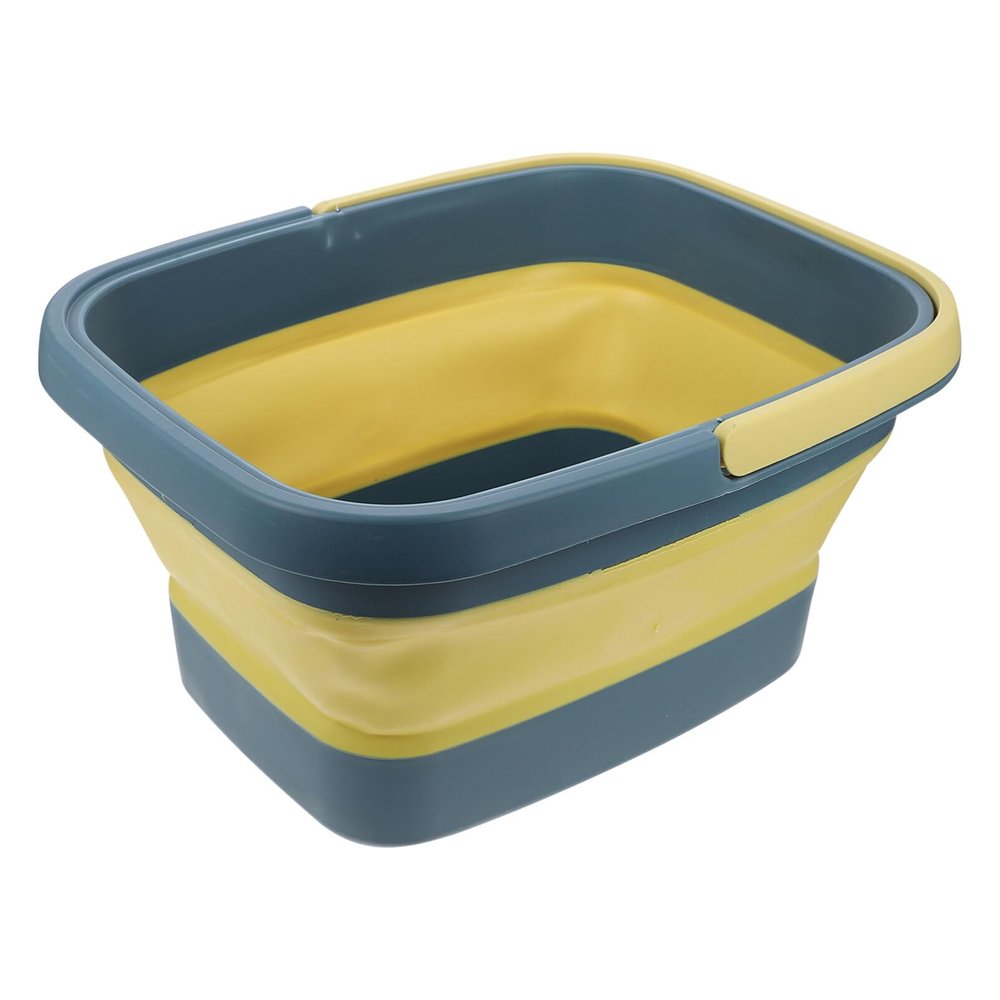 Beaupretty 1pc Collapsible Foot Soak Basin Portable Massage Points Multi-purpose Bucket for Home Use Fishing and Cleaning Durable Tpe Material