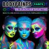 Go Ho UV Blacklight Neon Orange Face Body Paint,Water Based Bright Color Neon Fluorescent Body Paint with Cushion Applicator,Glow In The Dark Under UV Lighting Party Halloween Makeup Washable view 4