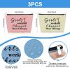 3 Pcs Girls Weekend Gifts Travel Makeup Bag Girls Trip Gifts for Best Friends Bestie Travel Cosmetic Bags Friendship Gift Christmas Birthday Graduation Gift for Teens Girl Blue + Pink + Beige view 2