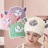 BATTILO PTY Cute Funny Hair Drying Towel for Kids Girls Microfiber Quick Drying Towel Wrap, Kids Hair Towel Wrap Absorbent Hair Dry Hat Cap Curly Long & Wet Hair (Purple Sheep) view 4