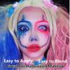 Go Ho Red White and Blue Face Body Paint Stick,Water Based Cream Washable Face Paint Clown Makeup,Easy to Use with Cushion Applicator,Halloween Cosplay SFX Makeup,4th of July Accessories view 4
