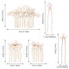 5PCS Pearl Hair Comb Set - Gold U-Shape Side Comb, Vintage Hair Clips, and Headpiece Accessories for Brides view 2