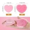 60-Count Compressed Facial Sponges With Container, Heart Shape Face Sponge, 100% Natural Pads for Cleansing, Massage, Pore Exfoliating Mask, Makeup Removal (Pink) view 3