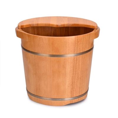 ENWIND Foot Bath Spa FootbathCedar Solid Wood Foot Bath Barrel, Foot Tub for Soaking Feet and Delicate Pedicure Barrels with Lid