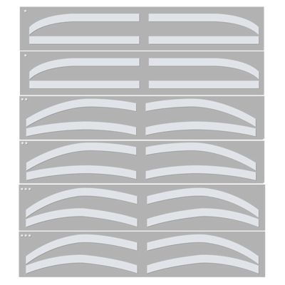 6 Pairs Eyebrow Auxiliary Stickers Disposable Adhesive Eyebrow Template Sticker Female Disposable Adhesive Eyebrow Template Sticker