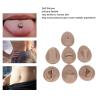 6pcs Silicone Piercing Model, Silicone Body Parts for Piercing, Body Piercing Practice Model Inclues Ear Eye Nose Mouth Tongue and Belly Button Model for Novice Piercer(dark skin color) view 3