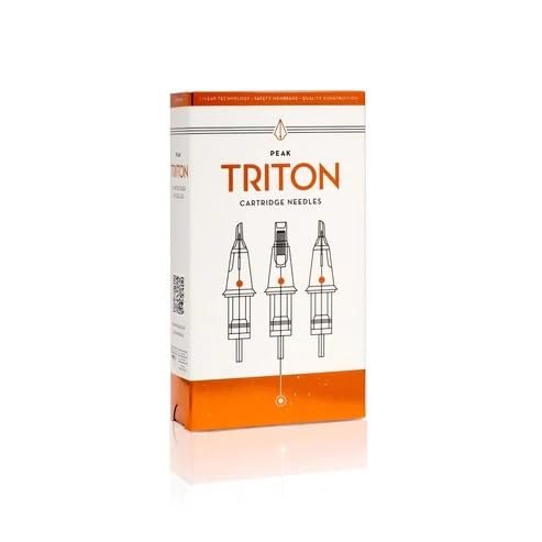 Peak Triton Tattoo Cartridge Needles #10 (0.30mm) 3 Bugpin Super Tight Liner Extra Long Taper (7.5mm), Professional Premium Tattooing Supplies, Box 0f 20