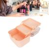 Wisecoco Storage Box, Large Capacity Dustproof Portable Sealed Handled Transparent Layer Organizer Box for Home, School, Office(Pink) view 4
