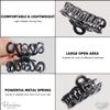 Parcelona French Love Medium 3" Celluloid Acetate Claw Clips Covered Spring Durable Fashion Hair Styling Clips Women Hair Accessories Girls Hair Clips (Tortoise Shell-Black 3") view 3