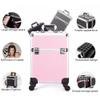 GRRICEPL Travel Makeup Trolley, Makeup Storage Box, Beautician Suitcase, Rolling Cosmetic Case (Color : Pink, Size : 34X24X52cm) view 3