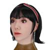 BINOT Kathy Female Fake Face Realistic Silicone Fake Head for Crossdresser, Halloween Decoration, Parties, Fall Festival Beauty's face Shape,Tan,no Makeup view 1