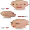 BINOT Kathy Female Fake Face Realistic Silicone Fake Head for Crossdresser, Halloween Decoration, Parties, Fall Festival Beauty's face Shape,Tan,no Makeup view 3