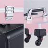 GRRICEPL 1 Travel Makeup Trolley, Nail Art Embroidery Professional Makeup Case, Rolling Cosmetic Case, Beauty Organizer (Color : Black-B, Size : 36x23x32cm) view 2