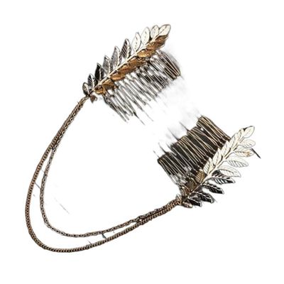 Summer Style Leaves Head Crown Chain and Leaves Hair Comb Wedding Hair Accessories