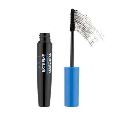 aden Extreme Waterproof Mascara Volume and Length  Smudge-Proof Voluminous Mascara Black Long Lasting Tubing Effect  Vegan Formula, Non-Flaking for Stunning Lashes  Made in Italy