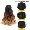 3 Tone French Curl Braiding Hair 10 Inch Curly Braiding Hair Pre Stretched 8 Packs French Curl Crochet Braids for Box Braids with Curly Ends for Black Women (1B3027) view 3