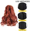 Ginger French Curl Braiding Hair 10 Inch Curly Braiding Hair Pre Stretched 8 Packs French Curl Crochet Braids for Box Braids with Curly Ends for Black Women (350) view 3