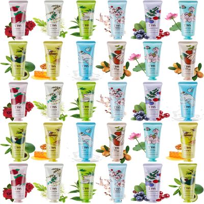 Blcculi 30 Pack Hand Cream Gift Set,Mini Hand Lotion for Dry Cracked Hands,Travel Size Hand Care Cream Fragrance Hand Lotion,Moisturizing Hand Cream for Women,Mothers Day Gifts, Valentine's Day