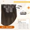 Full Shine Clip In Hair Extensions Real Human Hair view 2