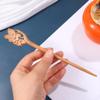2 Pieces Retro Wooden Hair Sticks Hairpin, Chinese Style Hanfu Vintage Hair Fork Hair Chopsticks for Women Girl view 2