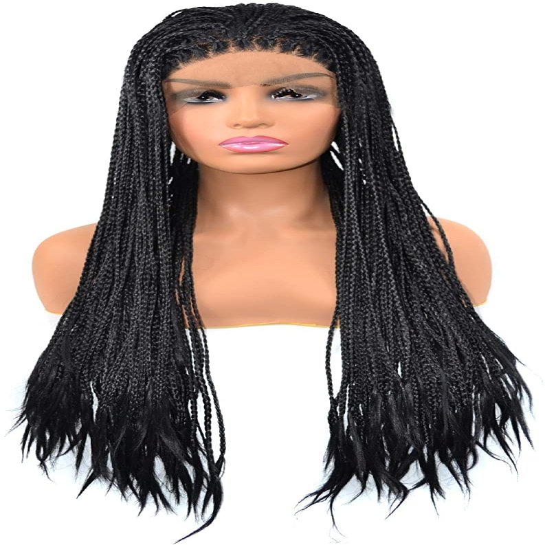 ArQray Wigs Gifts for Women European and Three Braided Pigtail Wig lace Front Hair lace Front Wig Africa Natural Full Wig Long Wave Wig