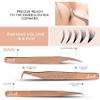 SIVOTE Eyelash Extension Tweezers Fiber Tips, Set of 6, Curved, Dolphin, 90 Degree 45 Degree, Volume Boot & Slight Curved Tweezer, Rose Gold view 2