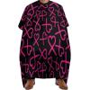 Breast Cancer Love Ribbon Barber Cape Hair Cutting Salon Haircut Capes Professional Hairdresser Apron for Men Women view 1