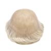 Curve Hair Toupee for Men Human Hair Replacement System Transparent Lace Mens Toupee Natural Front Hair Piece Unit for Men (7''X9'', #60RY All White Gray Hair Toupee) view 4