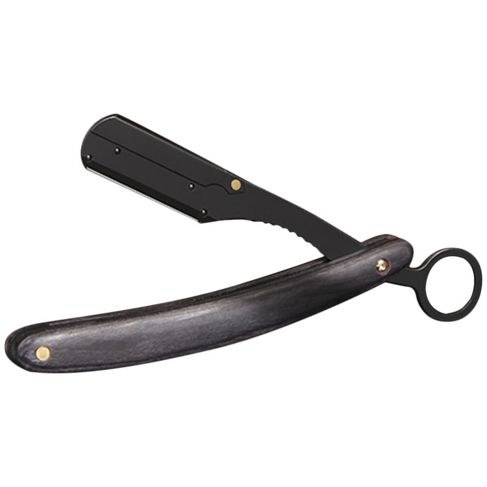Beaupretty Wooden Handle Barber Razor Holder for Men Shaving Vintage Style Multipurpose Manual Razor for Beard and Face