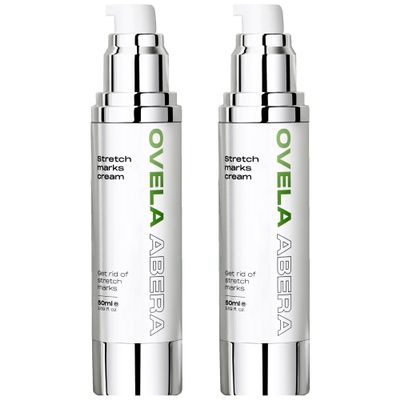 Abera Ovela Maternity Stretch Mark Cream for Pregnancy and Weight Fluctuations, Stretch Mark Treatment Pregnancy Must Haves, Deep Stretch Mark Removal, All Skin Types, 1.69 fl oz, Set of 2