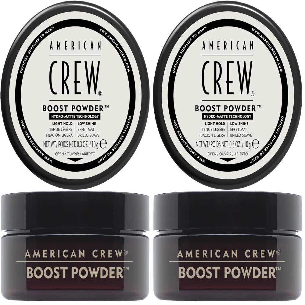 AMERICAN CREW Men's Hair Boost Powder, Provides Lift & Volume, 0.3 Oz (Pack of 2)