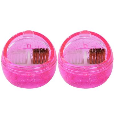 FOMIYES 2pcs Nail Drill Bit Cleaning Brush Ergonomic Dust Removal Tool for Professional Manicure Pedicure Portable Soft Stiff Bristles for Nail Art Accessories