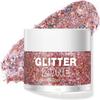 BestLand Body Glitter Gel for Women and Kids  Sparkle Glitter Makeup for Face, Body & Hair  Long Lasting Shimmer Gel for Festival accessories, Rave, Halloween, Party, Mermaid Look (07 Pink Stardust) view 1