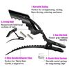 10 Pcs Alligator Hair Clip for Styling Sectioning - Salon Hair Clip for Thick Hair, Plastic Hair Styling Clip with Wide Teeth & Double-Hinged Design (Black) view 2