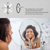ATYUJKB Makeup Mirror Wall Mounted, Bathroom Shaving Vanity Mirror, 360 Swivel Vanity Mirror, 6 inch Wall Mounted Magnifying Makeup Mirror, Retractable Cosmetic Mirror (Black 5X) view 2