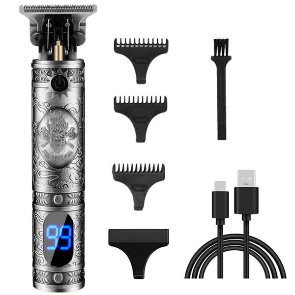 Amebee Hair Trimmer Grooming Electric Hair Cutter Hair Clippers Professional Waterproof Rechargeable Close Cutting T Blade Trimmer USB Rechargeable Cordless Guide Combs Barber Shaving Machine