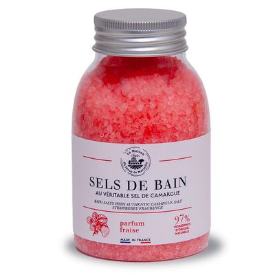 Maison du Savon de Marseille - French Bath Salts Made with Camargue Salt - Strawberry - 300g