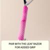 Leaf Shave | The Leaf Razor Grip Sleeve, Pink Swirl - Silicone Razor Handle Grip view 2