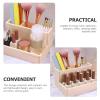 Abaodam Solid Wood Makeup Storage Box Multi-grid Cosmetics Organizer Storage Box Lid view 3