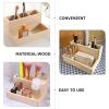 Abaodam Solid Wood Makeup Storage Box Multi-grid Cosmetics Organizer Storage Box Lid view 4