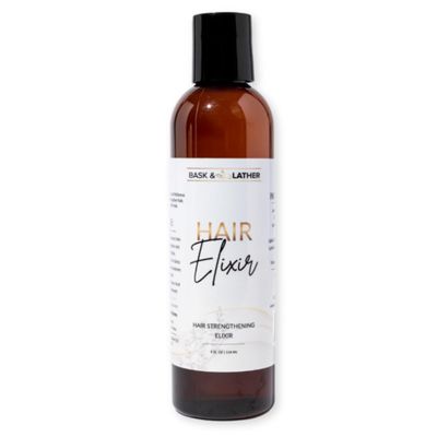 BASK & LATHER Elixir Hair Strengthening Oil, Jamaican Black Castor Oil, For Volume, Thickness, Detangle, De Frizz, Conditions New Hair Growth, 4 fl oz