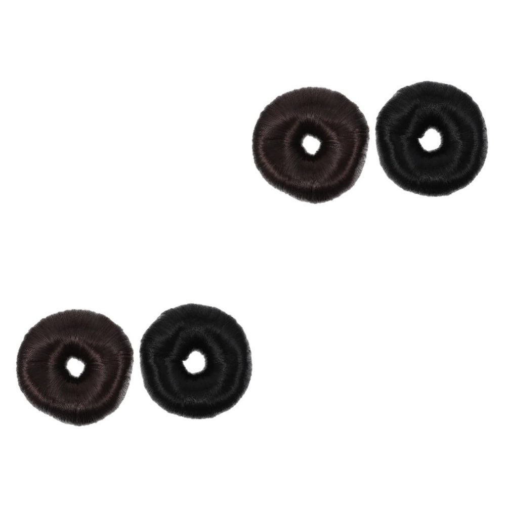 Beaupretty 4pcs Donut Hair Bun Makers Easy Use Styling Tool for Elegant Updos Suitable for All Hair Lengths for Creating Buns Ponytails and More