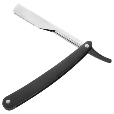 FRCOLOR Manual Straight Razor Vintage Metal Shaving Razor Handle for Men Beard Sideburns Hair Shaping Portable Grooming Tool for Home Travel
