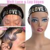Elastic Wig Band with Adjustable Magic Buckle for Laying Edges and Lace Frontals - Melting Edge Wrap with Grip for Wigs Accessories (2PCS, GoldLove) view 3