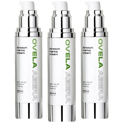 Abera Ovela Maternity Stretch Mark Cream for Pregnancy and Weight Fluctuations, Stretch Mark Treatment Pregnancy Must Haves, Deep Stretch Mark Removal, All Skin Types, 1.69 fl oz, Set of 3