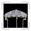 Silver Cubic Zirconia Bride Crown for Women Quinceanera Tiaras Headband Prom Party CZ Sweet 16 Wedding Headpiece Bridal Hair Accessories HB128 view 1