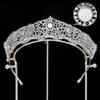 Silver Cubic Zirconia Bride Crown for Women Quinceanera Tiaras Headband Prom Party CZ Sweet 16 Wedding Headpiece Bridal Hair Accessories HB128 view 4