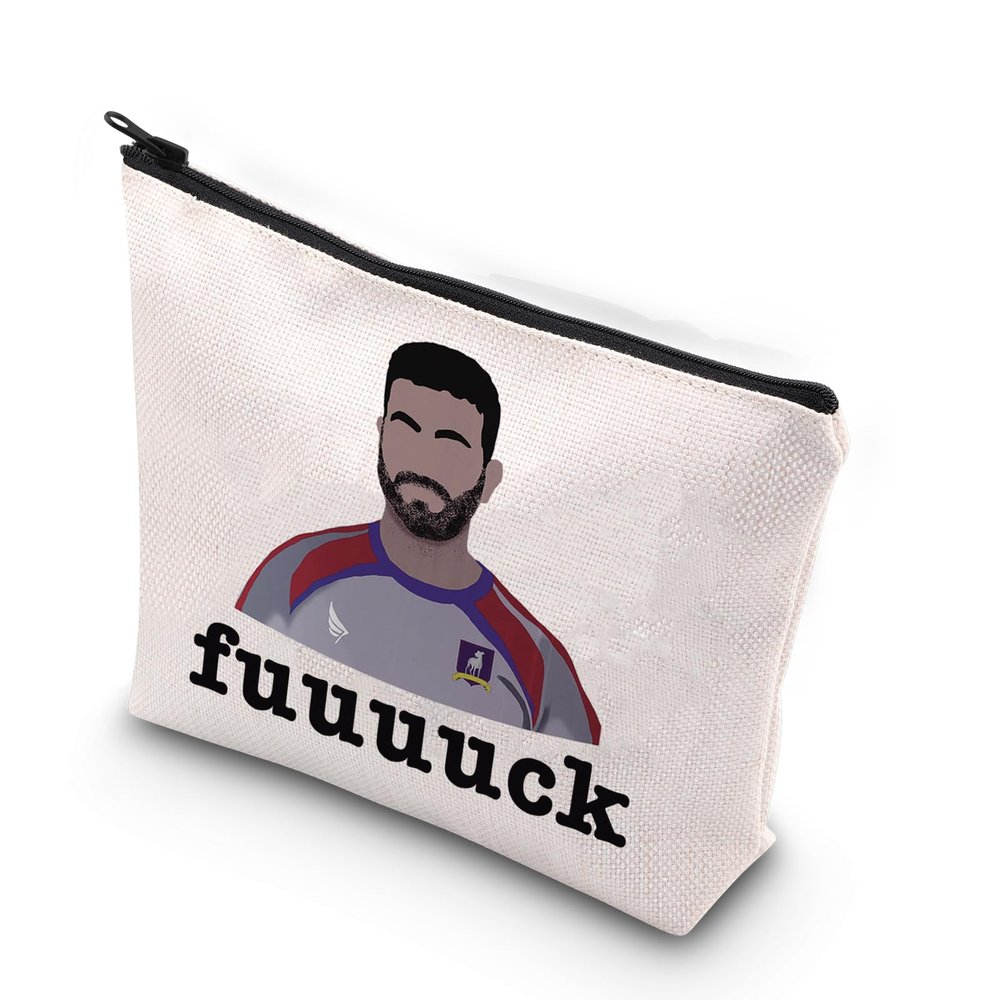 TSOTMO TV Show Inspired Gift Soccer Theme Tv Bag Football Lover Gift Zipper Pouch Makeup Bag (fuuuuck)