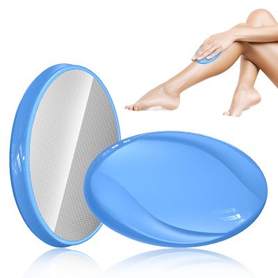 Crystal Hair Eraser for Women and Men, Reusable Crystal Hair Remover - Portable Magic Hair Removal Device - Painless Solution for Back, Arms, and Legs (Blue)